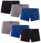 Preview: 6 Elastische Boxershort für den Herren in den Farben Blau Grau Schwarz