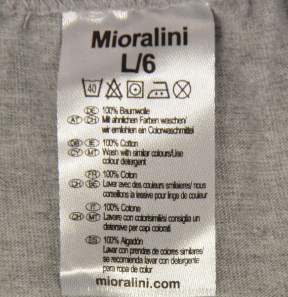 MioRalini 10 Baum Woll Boxershort mit Eingriff und Knopf in Grau Carelabel