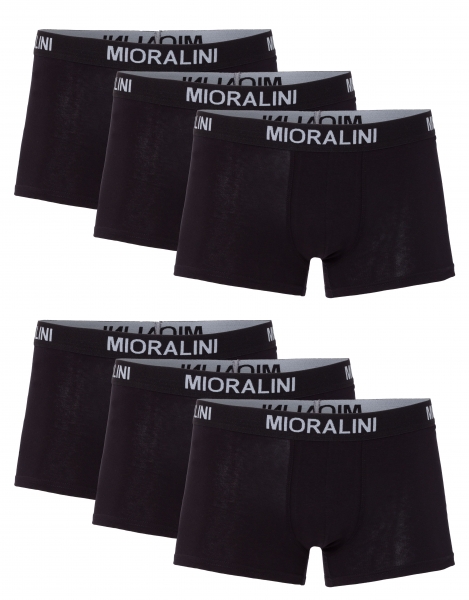 6 Schwarze und elastische Herren-Pants Boxershorts