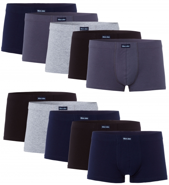 10er Pack elastische SPORT Herren Boxershort - Pants -Hipster ohne Eingriff in 4 Klassischen Farben