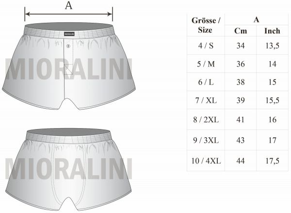 4 MioRalini Herren Webboxer-Shorts im US Style in dunkleren Farben 100 Prozent Baumwolle
