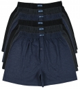 6 Boxershort für den Herren mit Knopf und Eingriff klassische Farben 100% Baumwolle